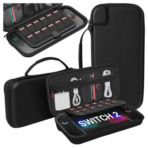 Pokrowiec Etui do Nintendo Switch 2 2025 Torba Ochronna Twarda EVA, Wodoodporna, Lekka, z Uchwytami i przegrodami akcesoria Alog