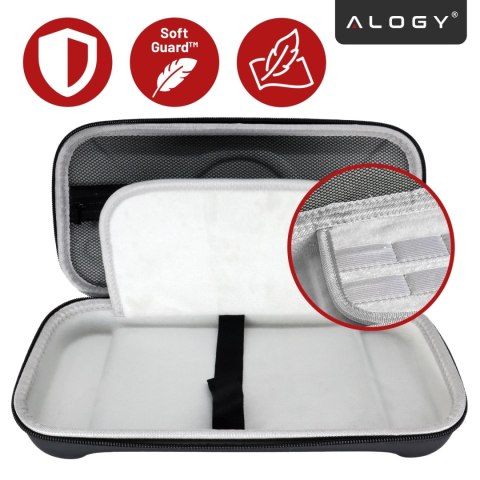 Pokrowiec Torba Ochronna do Nintendo Switch 2 2025 Twarde Etui , Wodoodporna, Lekka, z Tłoczonym Wzorem, Alogy HardFoamBag™ - Cz