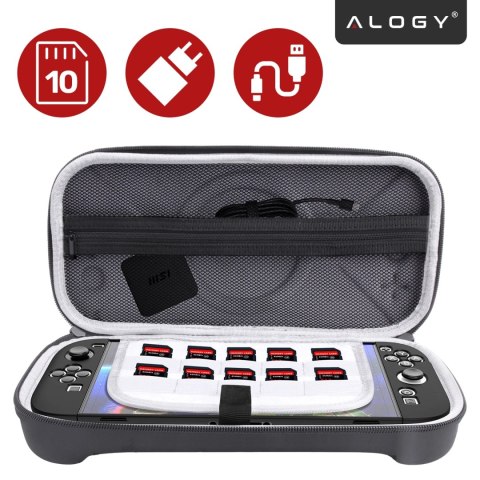 Pokrowiec Torba Ochronna do Nintendo Switch 2 2025 Twarde Etui , Wodoodporna, Lekka, z Tłoczonym Wzorem, Alogy HardFoamBag™ - Cz