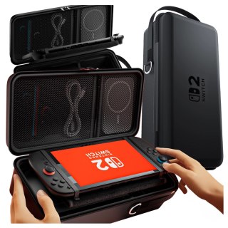 Pokrowiec do Nintendo Switch 2 2025 Torba Ochronna Duże Twarde Etui EVA, Kuferek, Wodoodporna, Lekka, z Uchwytami Alogy HardFoam