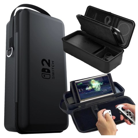 Pokrowiec do Nintendo Switch 2 2025 Torba Ochronna Duże Twarde Etui EVA, Kuferek, Wodoodporna, Lekka, z Uchwytami Alogy HardFoam