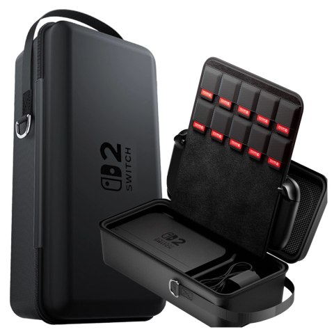 Pokrowiec do Nintendo Switch 2 2025 Torba Ochronna Duże Twarde Etui EVA, Kuferek, Wodoodporna, Lekka, z Uchwytami Alogy HardFoam