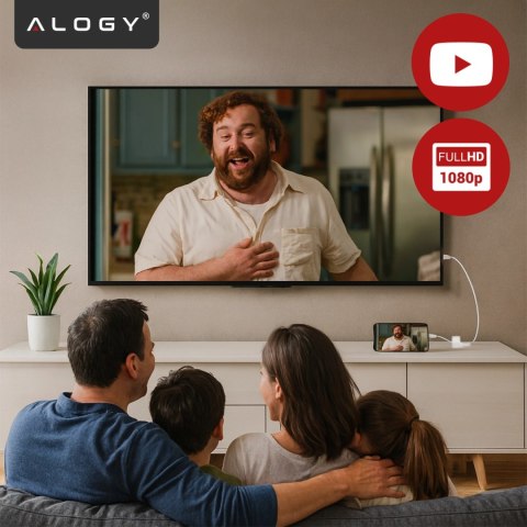 Przejściówka Lightning do HDMI i Lightning - adapter Full HD 60 Hz, łatwe podłączenie iPhone / iPad do TV lub projektora, Plug &