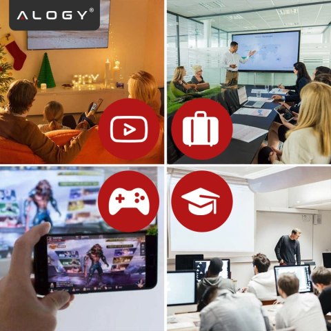 Przejściówka Lightning do HDMI i Lightning - adapter Full HD 60 Hz, łatwe podłączenie iPhone / iPad do TV lub projektora, Plug &