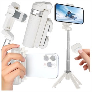 Selfie Stick Mini Tripod stabilny kompaktowy lekki Kijek do Selfie i Statyw Rozkładany 360° z Pilotem Bluetooth 10m, Stojak do Z