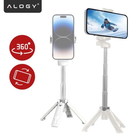 Selfie Stick Mini Tripod stabilny kompaktowy lekki Kijek do Selfie i Statyw Rozkładany 360° z Pilotem Bluetooth 10m, Stojak do Z