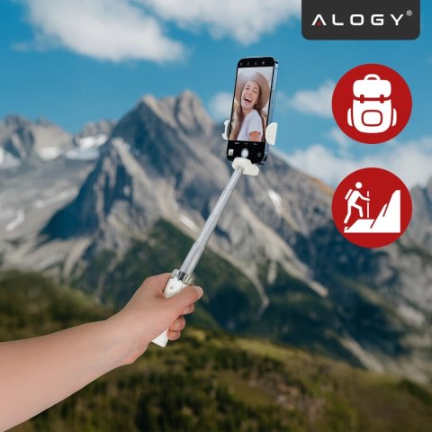 Selfie Stick Mini Tripod stabilny kompaktowy lekki Kijek do Selfie i Statyw Rozkładany 360° z Pilotem Bluetooth 10m, Stojak do Z