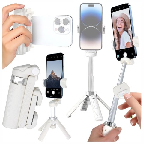 Selfie Stick Mini Tripod stabilny kompaktowy lekki Kijek do Selfie i Statyw Rozkładany 360° z Pilotem Bluetooth 10m, Stojak do Z