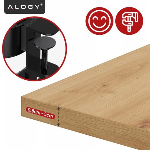 Uchwyt do biurka wielofunkcyjny - na kubek, pady i słuchawki, mocowanie do blatu, antypoślizgowy i stabilny - Alogy DeskClamp™ C