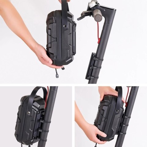 Etui na hulajnogę WILDMAN GD6X Plus 3L Sakwa na ramę Czarna PU EVA