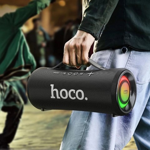 HOCO HA10 Głośnik Bluetooth 2x20W Czarny RGB Przenośny