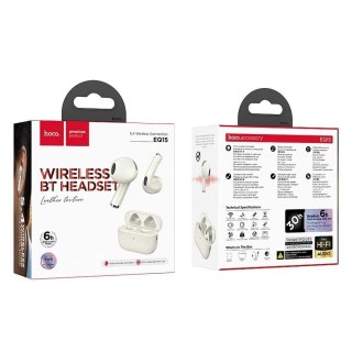 HOCO Słuchawki Bezprzewodowe Bluetooth TWS EQ15 Białe