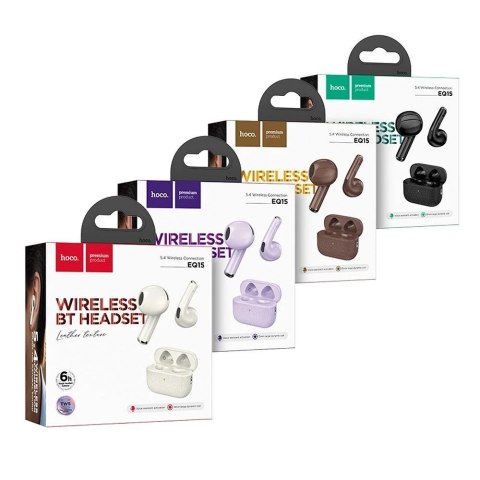 HOCO Słuchawki Bezprzewodowe Bluetooth TWS EQ15 Białe