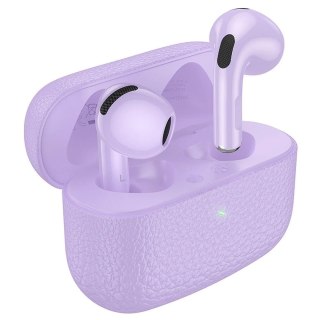 HOCO Słuchawki Bezprzewodowe Bluetooth TWS EQ15 Fioletowe