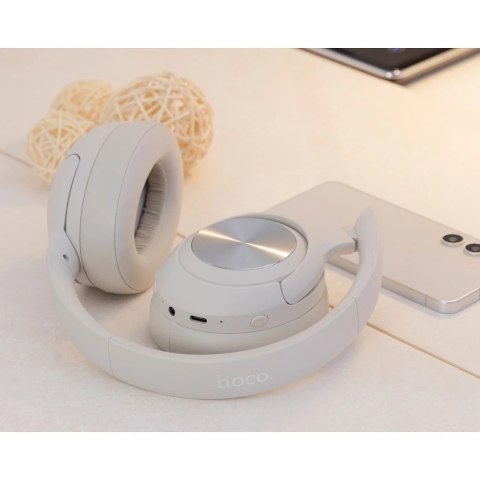 HOCO słuchawki bezprzewodowe bluetooth nagłowne ANC W54 szare