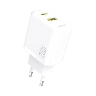 Ładowarka Dudao A26T 25W GaN USB-A, USB-C | Power Delivery, Quick Charge - Biała