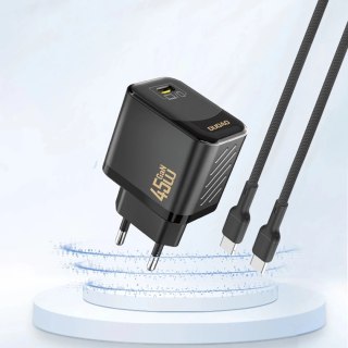 Ładowarka sieciowa Czarna Dudao A28 GaN 45W USB-C | Szybkie ładowanie