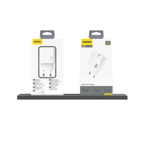 Ładowarka sieciowa Dudao A27 Biała GaN USB-C Ładowarka | Kompaktowa, Szybka