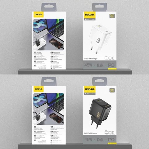 Ładowarka sieciowa Dudao A28 GaN 45W USB-C | Szybka, Kompaktowa, Uniwersalna