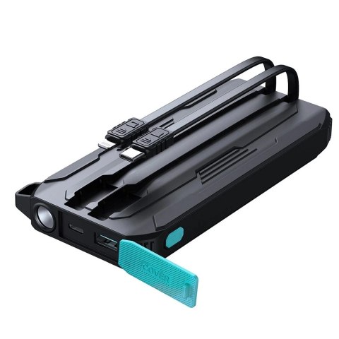 Powerbank Joyroom 10000mAh 22.5W z kablami USB-C i Lightning czarny