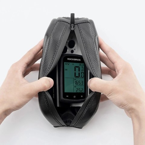 Torba rowerowa Rockbros 1,4 l na górną rurę - czarna
