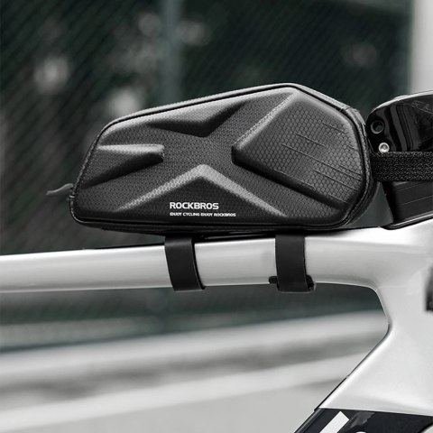 Torba rowerowa Rockbros 1,4 l na górną rurę - czarna