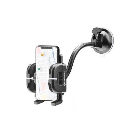 Uchwyt Samochodowy Forcell Regular 2w1 Kratka/Szyba Ramię 17 cm Czarny