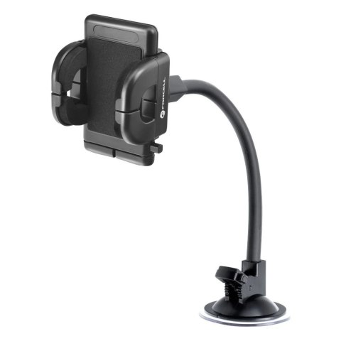 Uchwyt Samochodowy Forcell Regular 2w1 Kratka/Szyba Ramię 27 cm Czarny