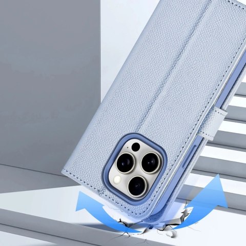 Etui do iPhone 15 Pro Dux Ducis Lawa Wallet Mag Skórzane Niebieskie