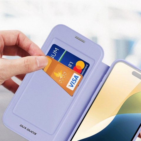 Etui do iPhone 16 Dux Ducis Skin X Pro MagSafe Klapka Fioletowe