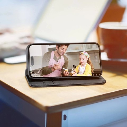 Etui do iPhone 16 Pro Dux Ducis Hivo Skórzane z RFID Czarne