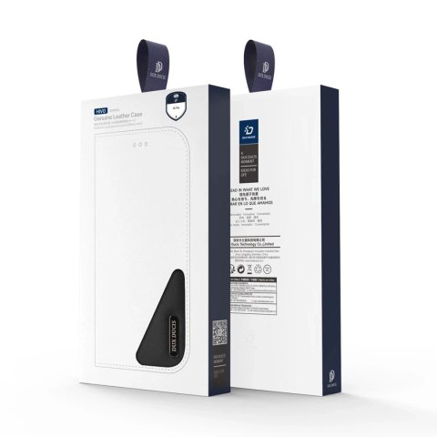 Etui do iPhone 16 Pro Dux Ducis Hivo Skórzane z RFID Czarne