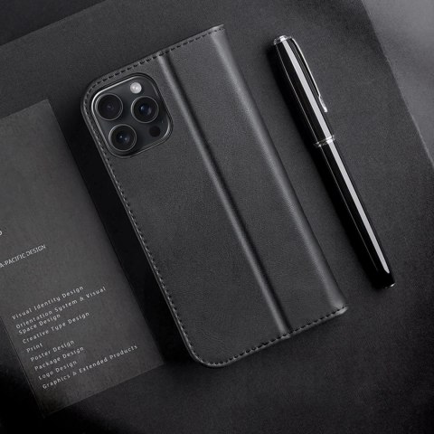 Etui do iPhone 16 Pro Max Dux Ducis Hivo Skórzane z RFID Czarne