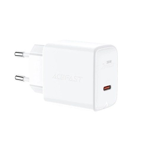 Ładowarka sieciowa biała Acefast GaN 30W USB-C PD QC 3.0 White