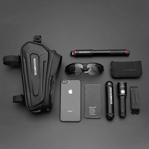 Sakwa Rockbros B68-1 na ramę z pokrowcem na telefon Czarna