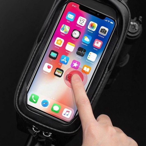 Sakwa Rockbros B68-1 na ramę z pokrowcem na telefon Czarna