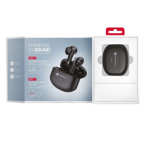 Słuchawki bezprzewodowe douszne Forcell F-Audio TWS Clear Sound czarne Black