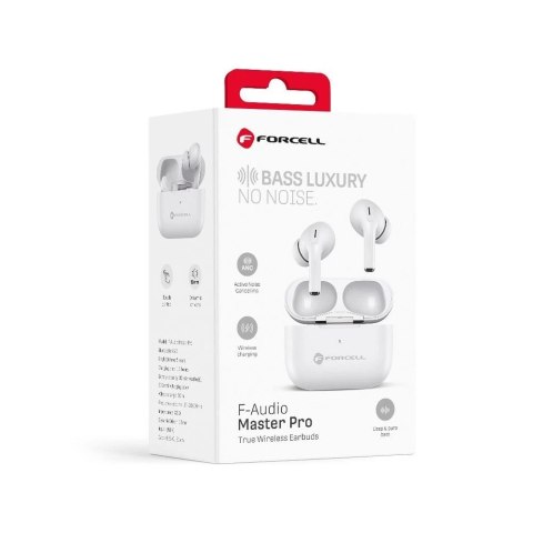 Słuchawki bezprzewodowe douszne Forcell F-Audio TWS Master Pro białe White
