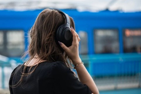 Słuchawki bezprzewodowe nauszne Forcell F-Audio ANC Sonic Aura czarne Black