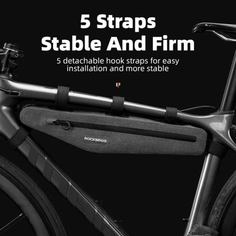 Torba Rowerowa Rockbros AS-052 Na Ramę 1,5L Szara Wodoodporna