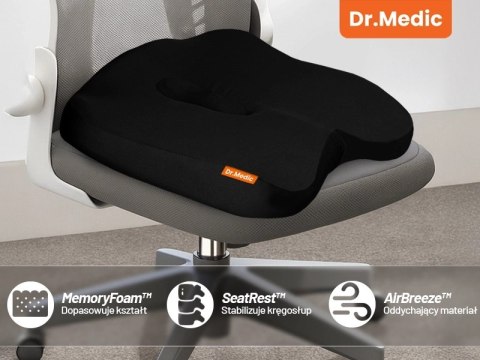 Poduszka do Samochodu na fotel DR.MEDIC SeatRest™ Ergonomiczna poduszka biurowa wsparcie kości ogonowej na krzesło siedzenie do 