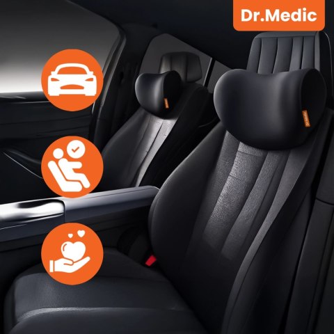 Poduszka do Samochodu pod Głowę Kark Szyję DR.MEDIC ComfortSupport™ Ergonomiczna poduszka na fotel zagłówek krzesło do auta dla 