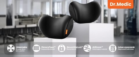 Poduszka do Samochodu pod Głowę Kark Szyję DR.MEDIC ComfortSupport™ Ergonomiczna poduszka na fotel zagłówek krzesło do auta dla 
