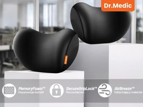 Poduszka do Samochodu pod Głowę Kark Szyję DR.MEDIC ComfortSupport™ Ergonomiczna poduszka na fotel zagłówek krzesło do auta dla 