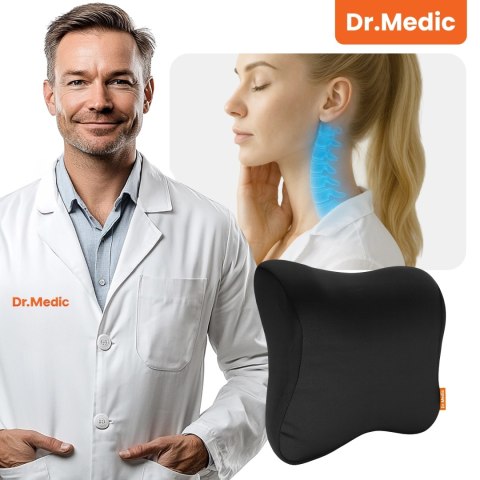 Poduszka do Samochodu pod Głowę Kark Szyję DR.MEDIC NeckRest™ Ergonomiczna poduszka na fotel zagłówek krzesło do biura auta dla 