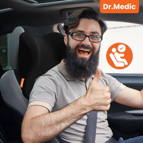 Poduszka do Samochodu pod Głowę Kark Szyję DR.MEDIC NeckRest™ Ergonomiczna poduszka na fotel zagłówek krzesło do biura auta dla 