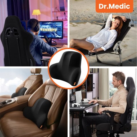 Poduszka do Samochodu pod Plecy Lędźwie DR.MEDIC ErgoDrive™ Ergonomiczna poduszka lędźwiowa na fotel krzesło do biura gaming aut