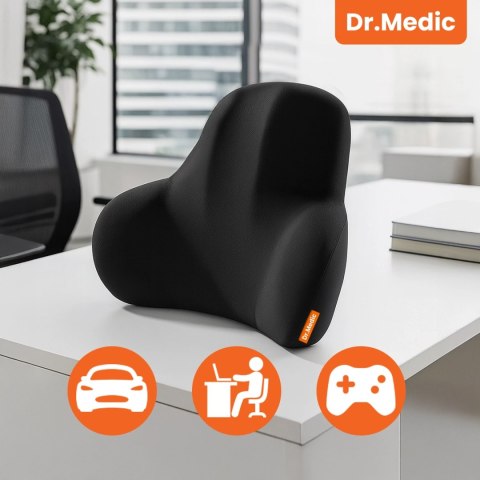 Poduszka do Samochodu pod Plecy Lędźwie DR.MEDIC ErgoDrive™ Ergonomiczna poduszka lędźwiowa na fotel krzesło do biura gaming aut