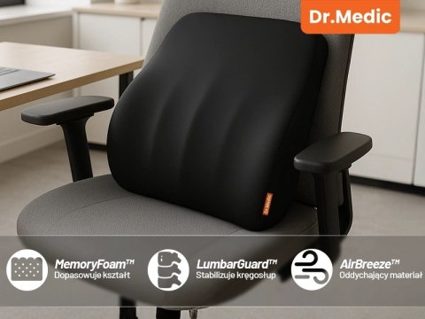 Poduszka do Samochodu pod Plecy Lędźwie DR.MEDIC LumbarGuard™ Ergonomiczna poduszka lędźwiowa na fotel krzesło do auta dla kiero