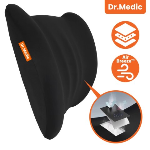 Poduszka do Samochodu pod Plecy Lędźwie DR.MEDIC LumbarRelax™ Ergonomiczna poduszka lędźwiowa na fotel krzesło do auta dla kiero